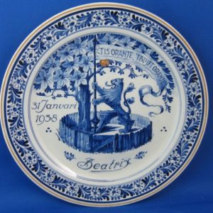 1938 - De Porceleyne Fles - bord Beatrix 1938