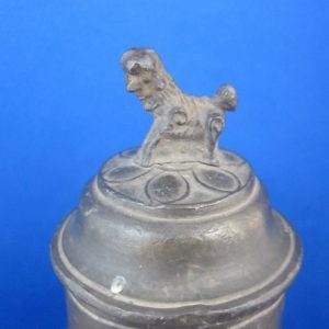 Antique Qing period Chinese pewter tea or wine pot - 19th century - marked