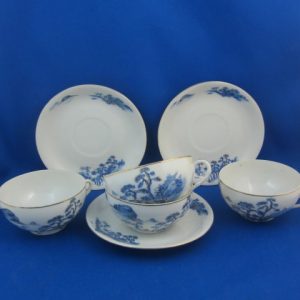 Eierschaal porseleinen kop en schotels - China - ca 1920
