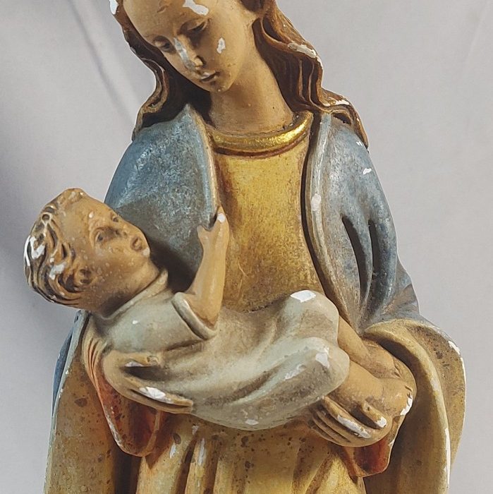 Maria en kind gipsen beeld – Kruithuis Antiek